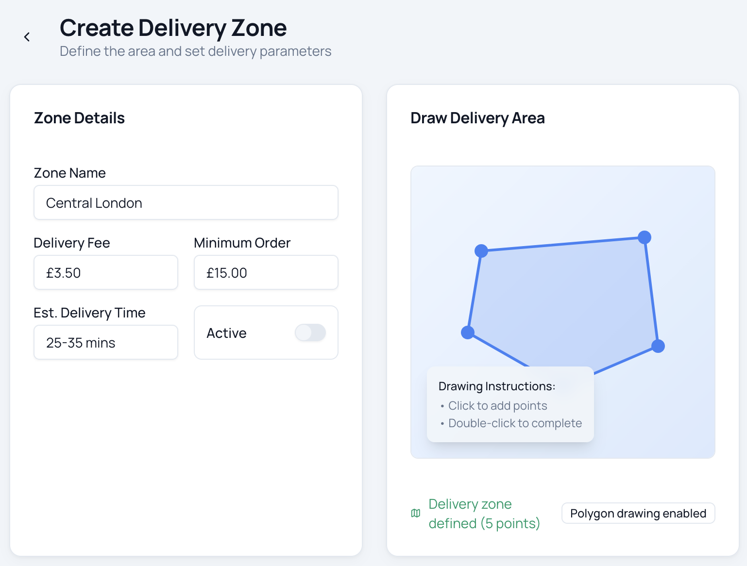 TypeMenu dashboard showing order management